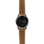 g.d2a.ds14 Main Khaki StrapsCo DASSARI Vintage Leather Pilot Watch Band with Matte Black Buckle 20mm