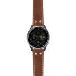 g.d2a.ds14 Main Tan StrapsCo DASSARI Vintage Leather Pilot Watch Band with Brush Silver Buckle 20mm