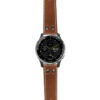 g.d2a.ds14 Main Tan StrapsCo DASSARI Vintage Leather Pilot Watch Band with Matte Black Buckle 20mm