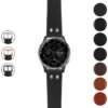 g.d2a.ds15 Gallery Black StrapsCo DASSARI Pilot Leather Watch Band with Brush Silver Buckle 20mm