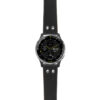 g.d2a.ds15 Main Black StrapsCo DASSARI Pilot Leather Watch Band with Brush Silver Buckle 20mm