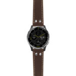 g.d2a.ds15 Main Brown StrapsCo DASSARI Pilot Leather Watch Band with Brush Silver Buckle 20mm