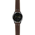 g.d2a.ds15 Main Brown StrapsCo DASSARI Pilot Leather Watch Band with Matte Black Buckle 20mm