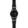 g.d2a.iw1 Main Black with White Stitching StrapsCo DASSARI Aviator Crocodile Embossed Leather Strap 20mm
