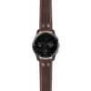 g.dax10.ds14 Main Brown StrapsCo DASSARI Vintage Leather Pilot Watch Band with Brush Silver Buckle 20mm