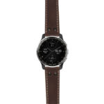 g.dax10.ds14 Main Brown StrapsCo DASSARI Vintage Leather Pilot Watch Band with Matte Black Buckle 20mm