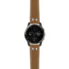 g.dax10.ds14 Main Khaki StrapsCo DASSARI Vintage Leather Pilot Watch Band with Brush Silver Buckle 20mm