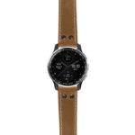 g.dax10.ds14 Main Khaki StrapsCo DASSARI Vintage Leather Pilot Watch Band with Matte Black Buckle 20mm