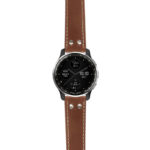 g.dax10.ds14 Main Tan StrapsCo DASSARI Vintage Leather Pilot Watch Band with Brush Silver Buckle 20mm