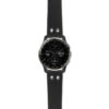 g.dax10.ds15 Main Black StrapsCo DASSARI Pilot Leather Watch Band with Brush Silver Buckle 20mm