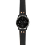 g.dax10.ds15 Main Black StrapsCo DASSARI Pilot Leather Watch Band with Rose Gold Buckle 20mm