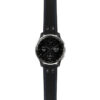 g.dax10.ds15 Main Black with Blue Stictching StrapsCo DASSARI Pilot Leather Watch Band with Matte Black Buckle 20mm