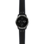 g.dax10.ds15 Main Black with Blue Stictching StrapsCo DASSARI Pilot Leather Watch Band with Matte Black Buckle 20mm