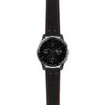 g.dax10.ds15 Main Black with Red Stictching StrapsCo DASSARI Pilot Leather Watch Band with Matte Black Buckle 20mm