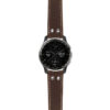 g.dax10.ds15 Main Brown StrapsCo DASSARI Pilot Leather Watch Band with Brush Silver Buckle 20mm