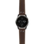 g.dax10.ds15 Main Brown StrapsCo DASSARI Pilot Leather Watch Band with Matte Black Buckle 20mm