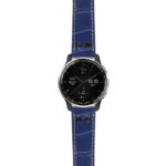 g.dax10.ds16 Main Blue StrapsCo DASSARI Croc Embossed Leather Pilot Watch Band with Matte Black Buckle 20mm