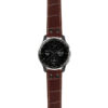 g.dax10.ds16 Main Brown StrapsCo DASSARI Croc Embossed Leather Pilot Watch Band with Matte Black Buckle 20mm