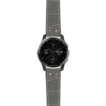 g.dax10.ds16 Main Grey StrapsCo DASSARI Croc Embossed Leather Pilot Watch Band with Brush Silver Buckle 20mm