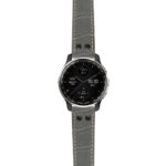 g.dax10.ds16 Main Grey StrapsCo DASSARI Croc Embossed Leather Pilot Watch Band with Matte Black Buckle 20mm
