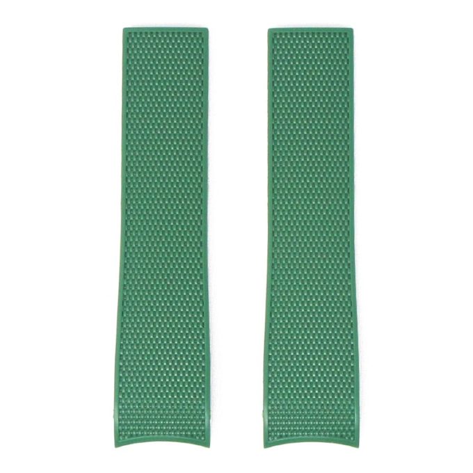 r.lon.11 Green Fitted Rubber Watch Band Strap for Longines Hydroconquest no buckle