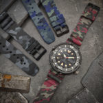 r.sk8 Creative StrapsCo Wave Camo Rubber Watch Band Strap 22mm Seiko Diver