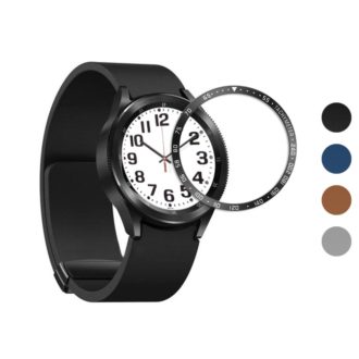 s.pc15.mb Black & Silver Numbers Gallery StrapsCo Bezel for Samsung Galaxy Watch 6 40mm 43mm 44mm 47mm