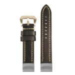 st23 Up Black & White StrapsCo Heavy Duty Mens Leather Watch Band Strap
