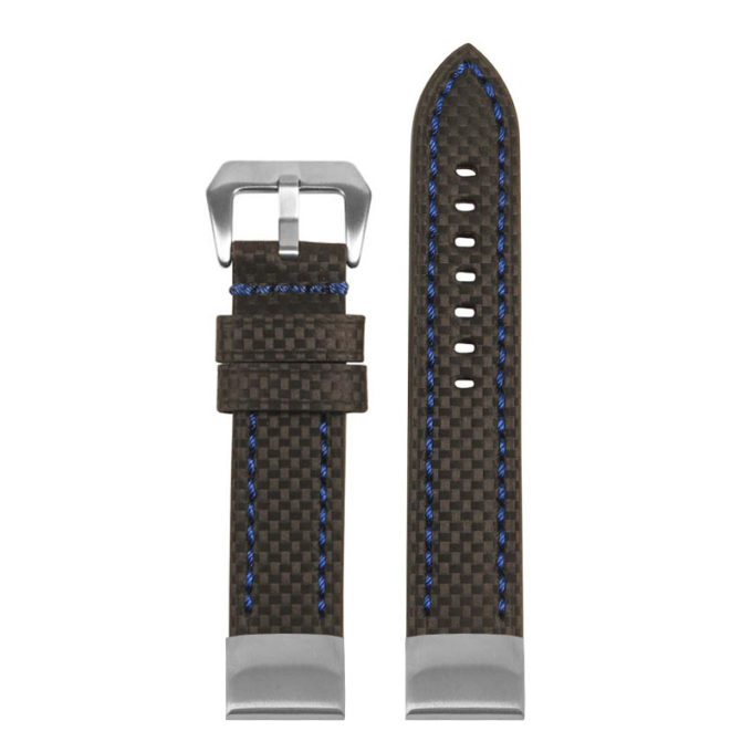 st25 Up Black & Blue StrapsCo Heavy Duty Carbon Fiber Watch Strap
