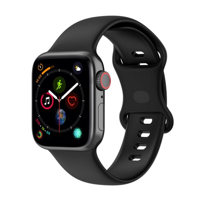 a.r20.1 Black Main StrapsCo Active Band For Apple Watch 38mm 40mm 41mm 42mm 44mm 45mm 49mm