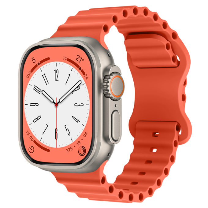 a.r21.12 Main Orange StrapsCo Motion Strap For Apple Watch 38mm 40mm 41mm 42mm 44mm 45mm 49mm