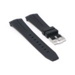 bs1.1 Angle Black StrapsCo Fitted Smooth Rubber Watch Band Strap For Blancpain x Swatch Fifty Fathoms