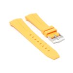 bs1.10 Angle Yellow StrapsCo Fitted Smooth Rubber Watch Band Strap For Blancpain x Swatch Fifty Fathoms