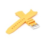 bs1.10 Cross Yellow StrapsCo Fitted Smooth Rubber Watch Band Strap For Blancpain x Swatch Fifty Fathoms