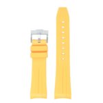 bs1.10 Up Yellow StrapsCo Fitted Smooth Rubber Watch Band Strap For Blancpain x Swatch Fifty Fathoms
