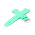 bs1.11 Cross Green StrapsCo Fitted Smooth Rubber Watch Band Strap For Blancpain x Swatch Fifty Fathoms