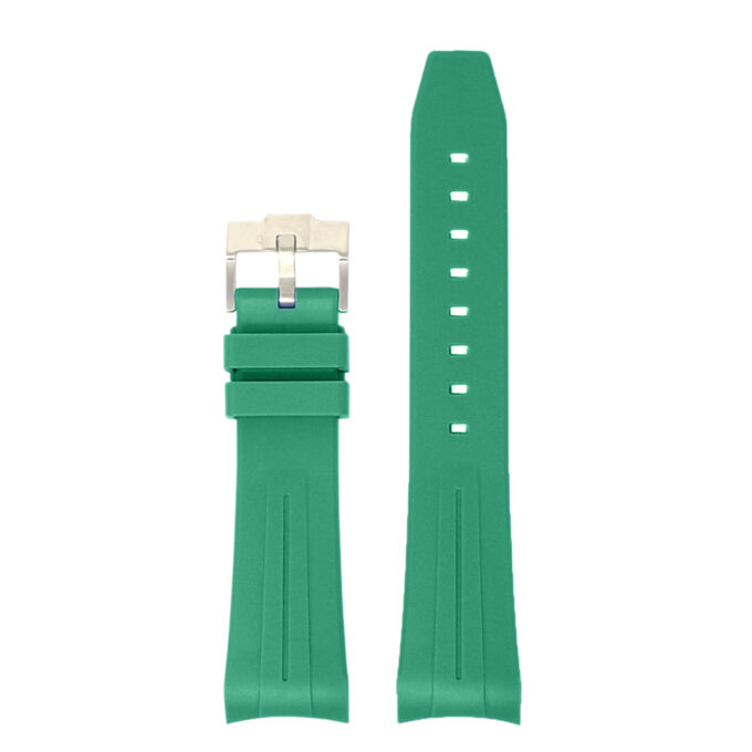 bs1.11 Up Green StrapsCo Fitted Smooth Rubber Watch Band Strap For Blancpain x Swatch Fifty Fathoms new