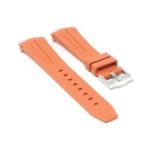 bs1.12 Angle Orange StrapsCo Fitted Smooth Rubber Watch Band Strap For Blancpain x Swatch Fifty Fathoms