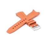 bs1.12 Cross Orange StrapsCo Fitted Smooth Rubber Watch Band Strap For Blancpain x Swatch Fifty Fathoms