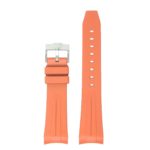 bs1.12 Up Orange StrapsCo Fitted Smooth Rubber Watch Band Strap For Blancpain x Swatch Fifty Fathoms