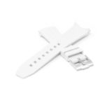 bs1.22 Cross White StrapsCo Fitted Smooth Rubber Watch Band Strap For Blancpain x Swatch Fifty Fathoms