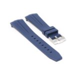bs1.5 Angle Navy StrapsCo Fitted Smooth Rubber Watch Band Strap For Blancpain x Swatch Fifty Fathoms