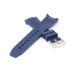 bs1.5 Cross Navy StrapsCo Fitted Smooth Rubber Watch Band Strap For Blancpain x Swatch Fifty Fathoms
