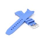 bs1.5b Cross Blue StrapsCo Fitted Smooth Rubber Watch Band Strap For Blancpain x Swatch Fifty Fathoms