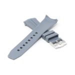 bs1.7 Cross Grey StrapsCo Fitted Smooth Rubber Watch Band Strap For Blancpain x Swatch Fifty Fathoms