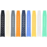 bs2 All Color StrapsCo Fitted Textured Rubber Watch Band Strap For Blancpain x Swatch Fifty Fathoms
