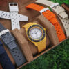 bs2 Creative StrapsCo Fitted Textured Rubber Watch Band Strap For Blancpain x Swatch Fifty Fathoms