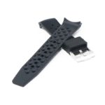 bs2.1 Cross Black StrapsCo Fitted Textured Rubber Watch Band Strap For Blancpain x Swatch Fifty Fathoms