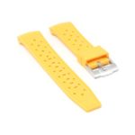 bs2.10 Angle Yellow StrapsCo Fitted Textured Rubber Watch Band Strap For Blancpain x Swatch Fifty Fathoms