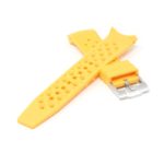 bs2.10 Cross Yellow StrapsCo Fitted Textured Rubber Watch Band Strap For Blancpain x Swatch Fifty Fathoms